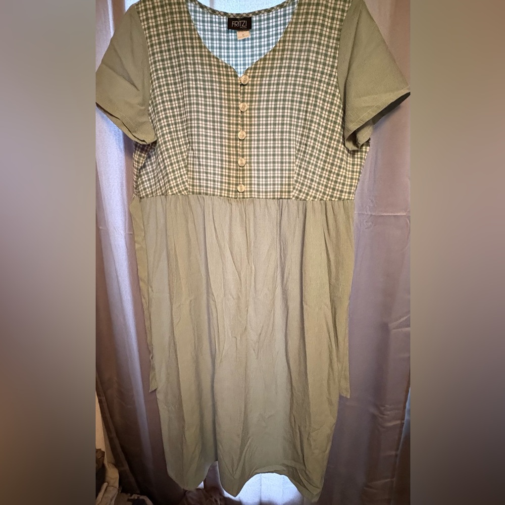 Green Checkered Dress